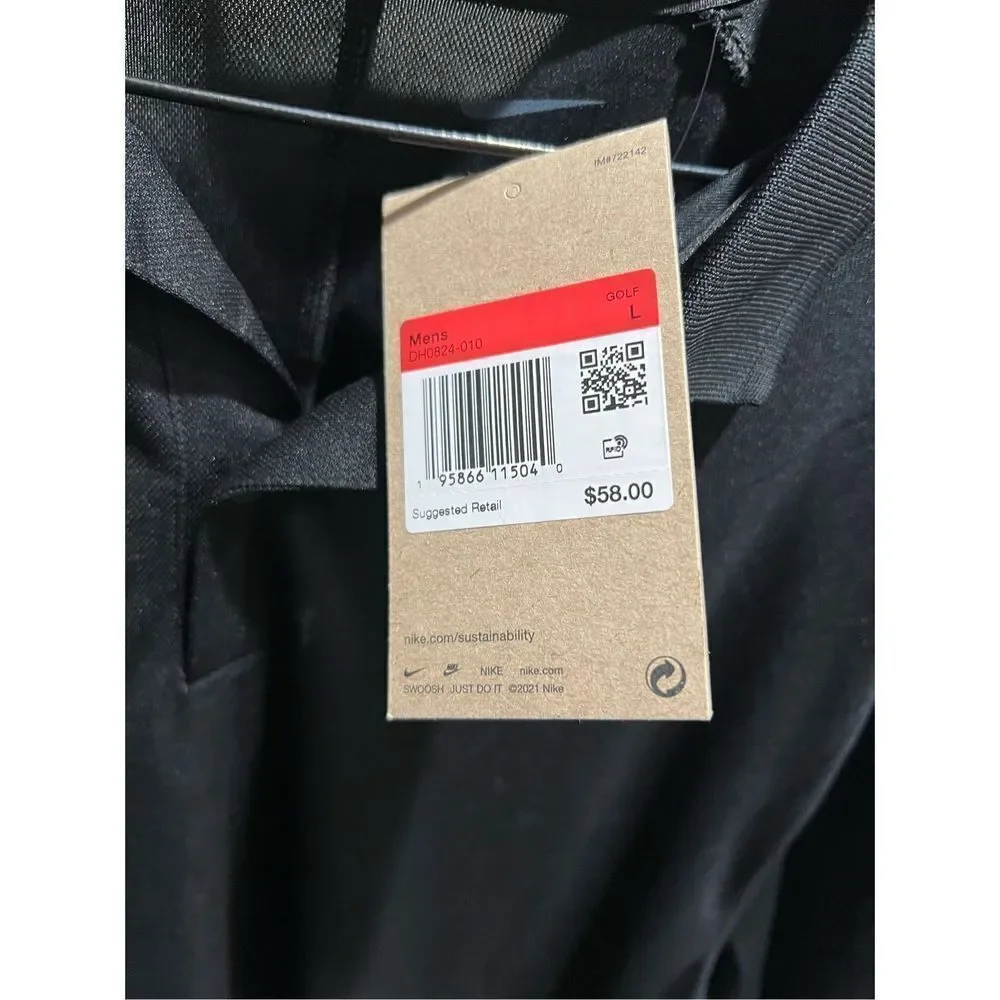 Nike Dri-FIT Victory Men's Golf Black Polo Large